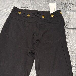 Louis Vuitton Black Pants with Gold Buttons